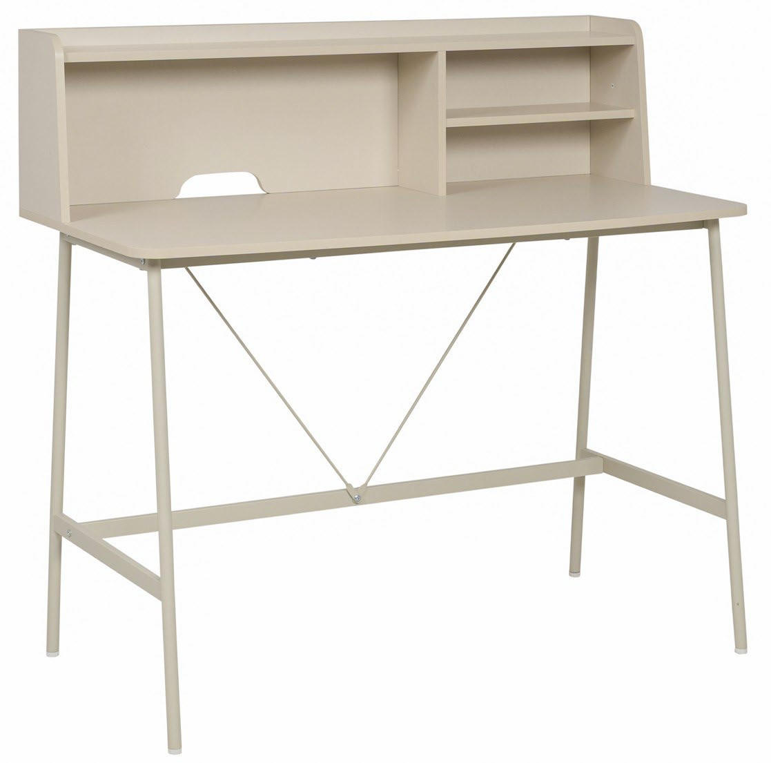 SCHREIBTISCH 115/55/106 cm  in Beige  - Beige, MODERN, Holzwerkstoff/Metall (115/55/106cm) - MID.YOU