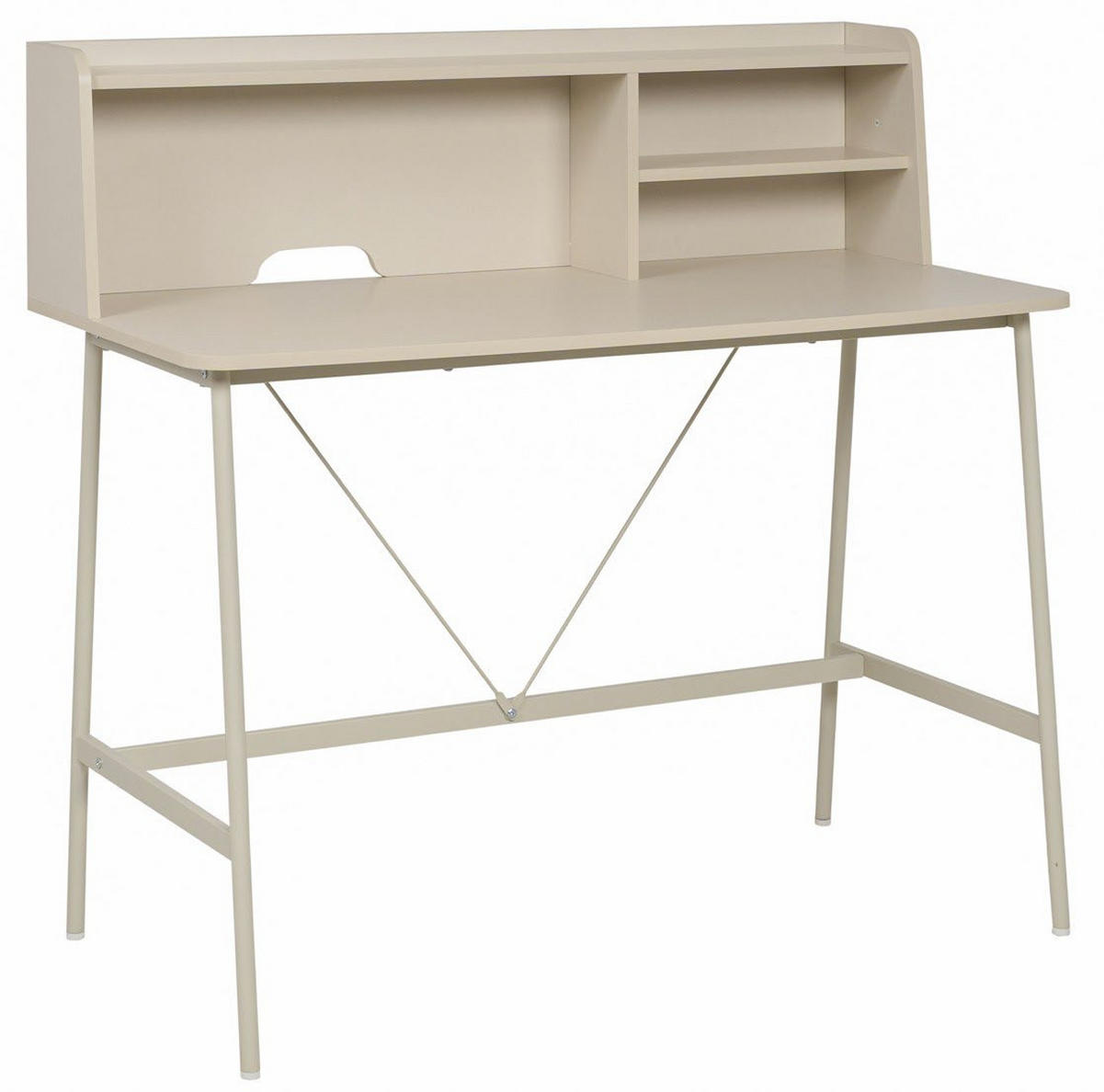 SCHREIBTISCH 115/55/106 cm  in Beige  - Beige, MODERN, Holzwerkstoff/Metall (115/55/106cm) - MID.YOU