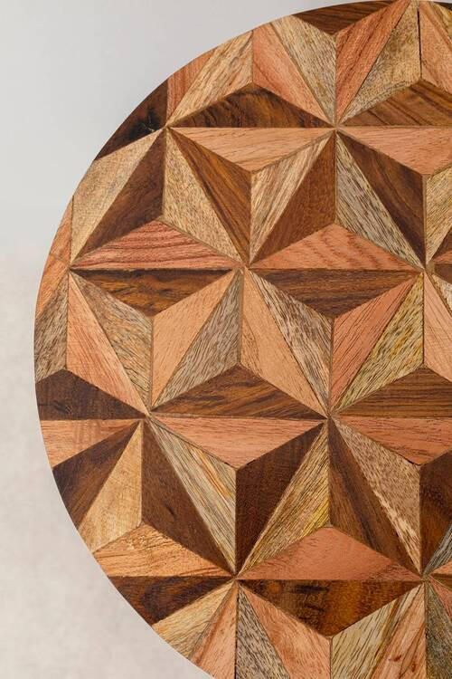 Thumbnail - Kare-Design Beistelltisch, Braun, Gold, Dunkelbraun, Metall, Kunststoff, Holzwerkstoff, rund, Säule, rund, 25x50x25 cm, ...