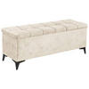 BETTBANK 139/58/50 cm   - Creme/Schwarz, Konventionell, Kunststoff/Textil (139/58/50cm) - Modante