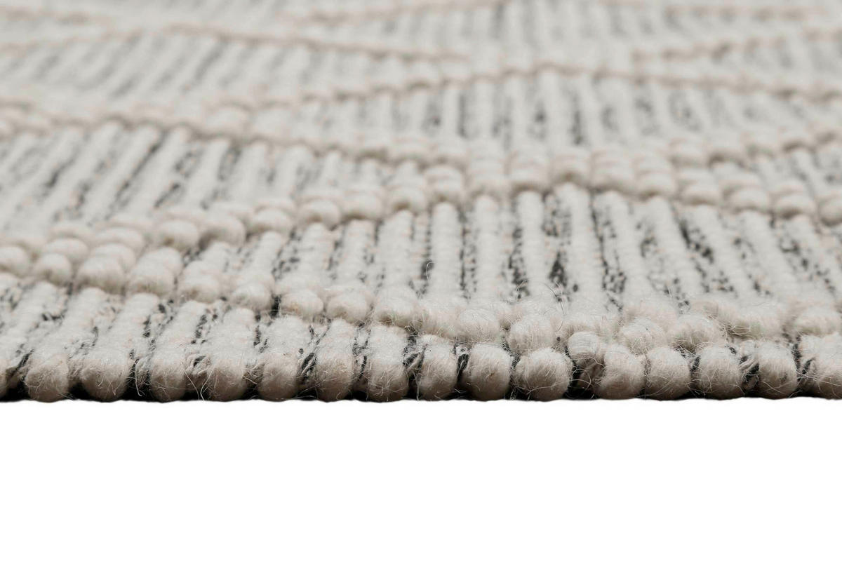HANDWEBTEPPICH 80/150 cm Amy Creme, Dunkelgrau rechteckig  - Dunkelgrau/Creme, Design, Textil (80/150cm) - Esprit