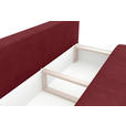 SCHLAFSOFA  mit Liegefunktion Velours Weinrot  - Weinrot/Schwarz, KONVENTIONELL, Textil/Metall (200/98/90cm) - Carryhome