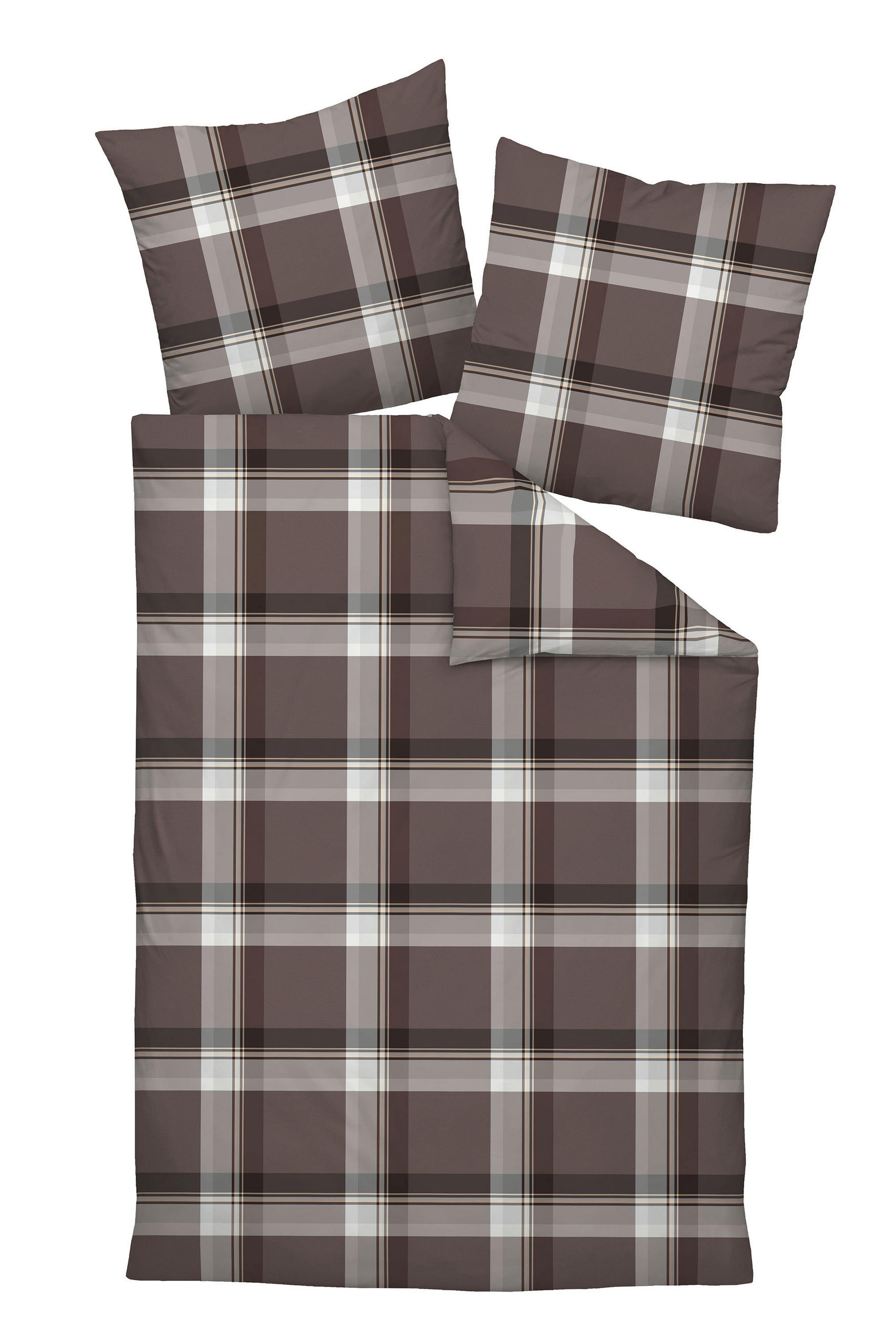 BETTWÄSCHE 135/200 cm Makosatin  - Beige/Braun, Design, Textil (135/200cm) - Janine