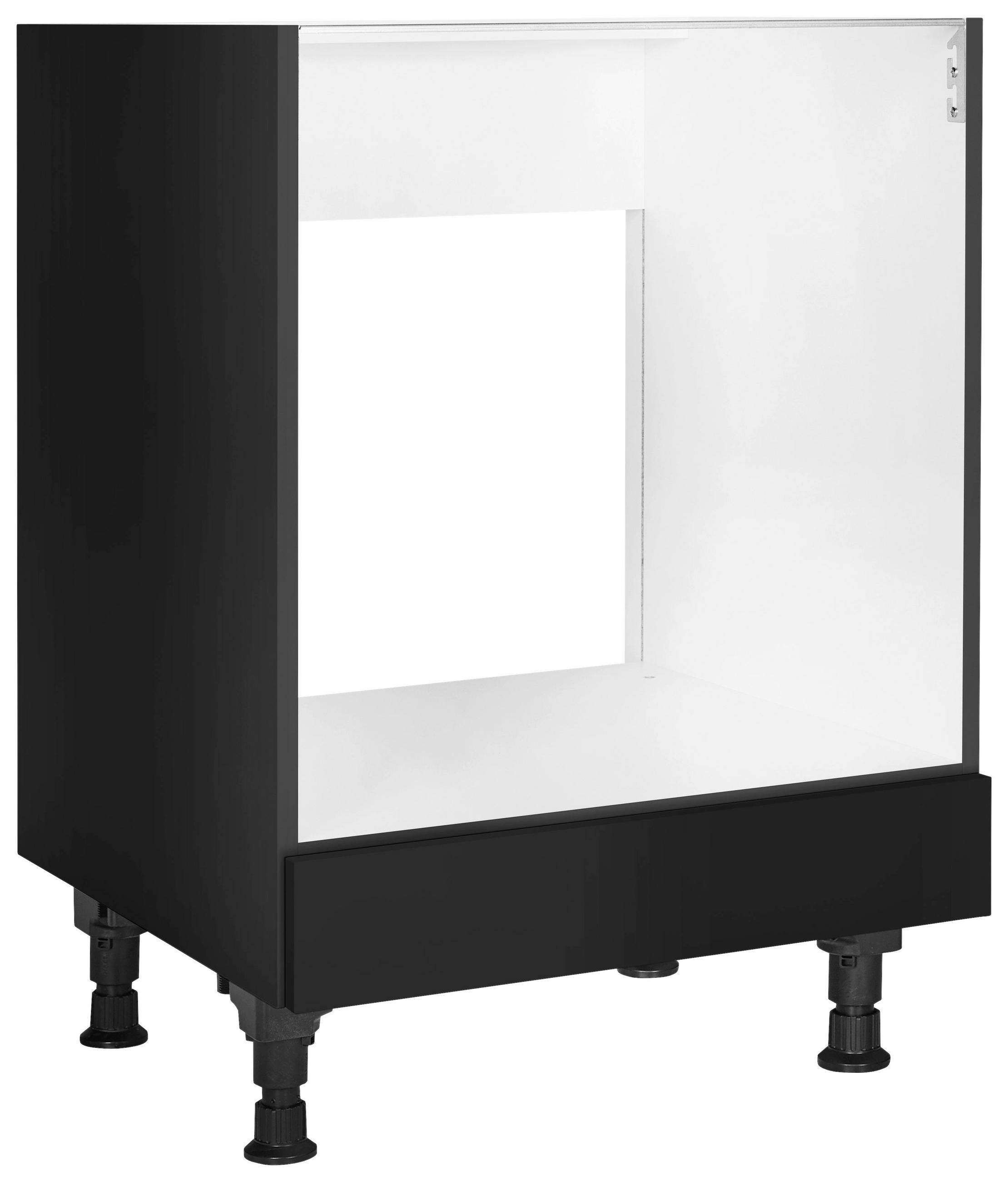 HERDUMBAUSCHRANK 60/87/56 cm in Schwarz - Schwarz, MODERN, Holzwerkstoff (60/87/56cm) - Nobilia
