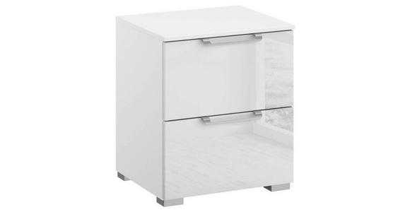 NACHTSCHRANK 40/49/42 cm  - Klar/Silberfarben, Design, Glas/Holzwerkstoff (40/49/42cm) - Novel