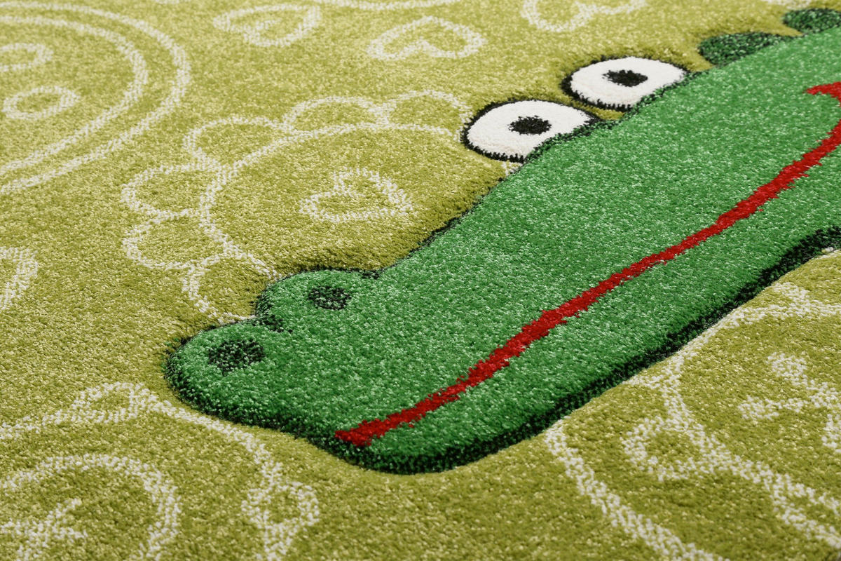 KINDERTEPPICH 80/150 cm Crocodile Tier  - Grün, Trend, Textil (80/150cm) - Sigikid