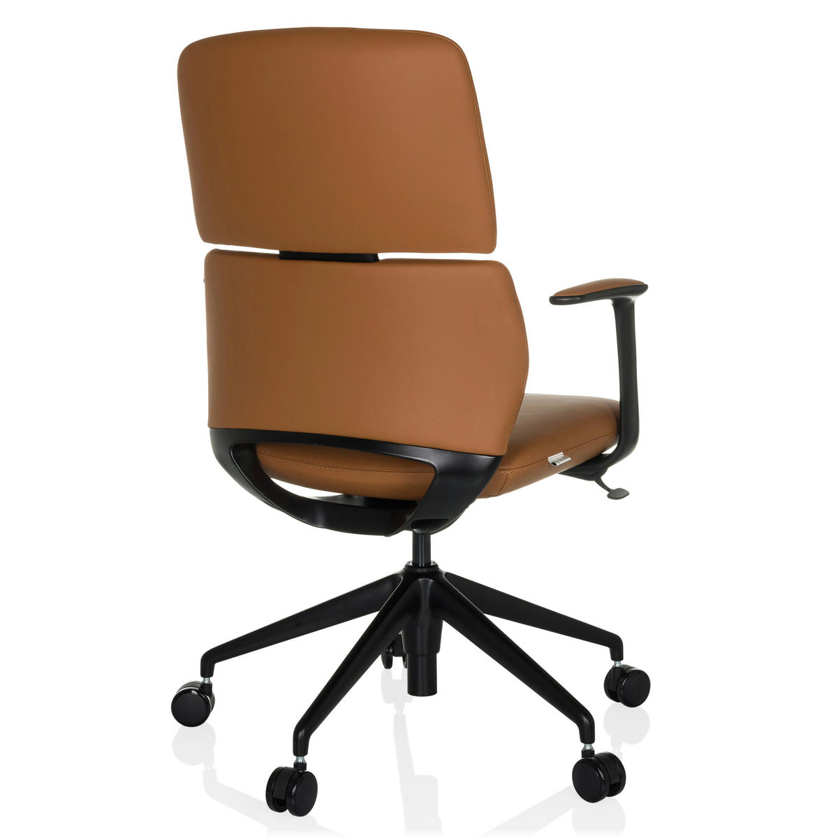 DREHSTUHL  - Schwarz, MODERN, Leder/Kunststoff (62/98-108/60cm) - MID.YOU