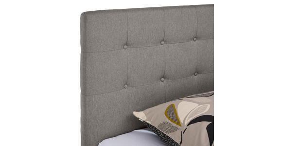 POLSTERBETT Lattenrost Hellgrau 180/200 cm - Hellgrau, MODERN, Holz/Textil (180/200cm) - Carryhome