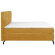 BOXSPRINGBETT 160/200 cm,  in Currygelb, Topper, H2 + H2 = mittel  - Currygelb/Schwarz, Design, Textil/Metall (160/200cm) - Esposa