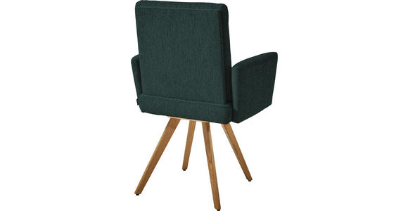 ARMLEHNSTUHL in Chenille - Eichefarben/Grün, Design, Holz/Textil (56/92/60cm) - Dieter Knoll
