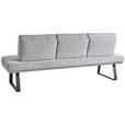 SITZBANK 224/92/78 cm  in Grau, Schwarz  - Schwarz/Grau, Design, Textil/Metall (224/92/78cm) - Dieter Knoll