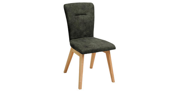 STUHL in Holz, Textil Dunkelgrün - Dunkelgrün, KONVENTIONELL, Holz/Textil (46/91/66cm) - Dieter Knoll