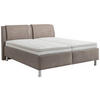 POLSTERBETT Matratze, gepolstertes Kopfteil, Lattenrost Taupe, Hellgrau 180/200 cm  - Taupe/Hellgrau, KONVENTIONELL, Holz/Holzwerkstoff (180/200cm) - Beldomo - Sleep
