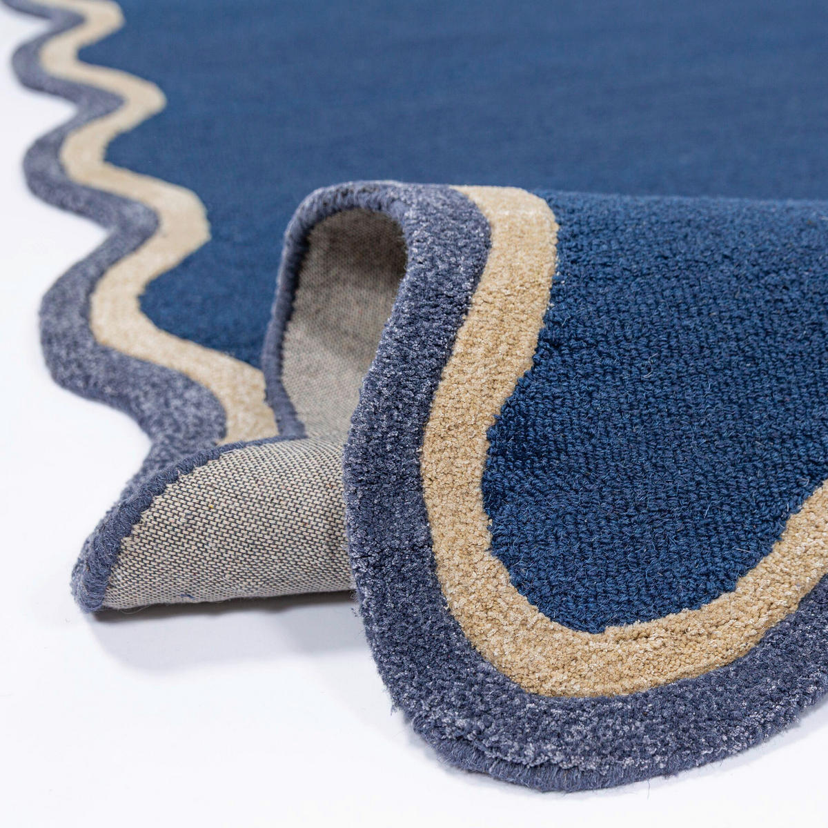 WOLLTEPPICH 160/230 cm Rivo Wool Dunkelblau rechteckig  - Dunkelblau, Basics, Textil (160/230cm) - Flair Rugs