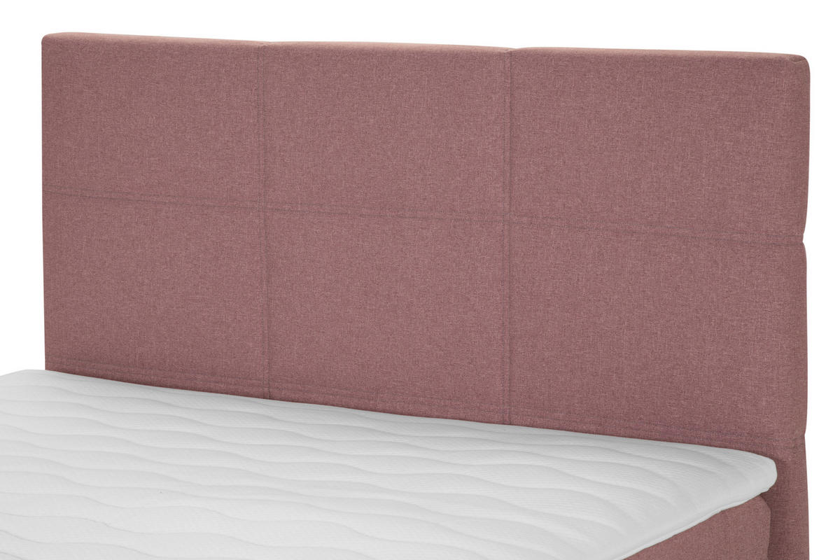 BOXSPRINGBETT 90/200 cm  in Altrosa  - Schwarz/Altrosa, Design, Kunststoff/Textil (90/200cm) - Welnova