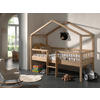HAUSBETT Absturzsicherung, Leiter, Rollrost 90/200 cm  in Eichefarben  - Eichefarben/Naturfarben, MODERN, Holz (90/200cm) - Vipack