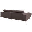 ECKSOFA  in Flachgewebe Hellbraun  177/253 cm  - Hellbraun/Schwarz, Design, Textil/Metall (177/253cm) - Dieter Knoll