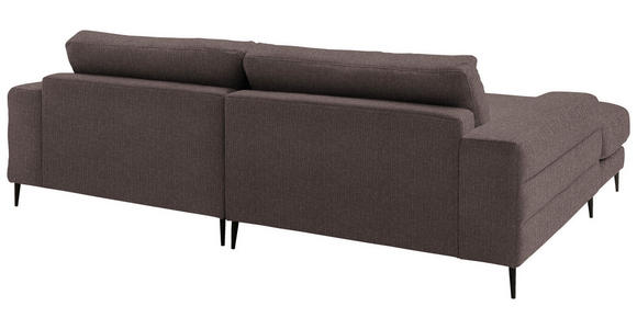 ECKSOFA  in Flachgewebe Hellbraun  177/253 cm  - Hellbraun/Schwarz, Design, Textil/Metall (177/253cm) - Dieter Knoll