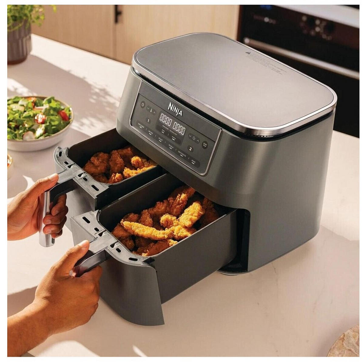 HEIßLUFTFRITTEUSE NINJA 7,6 L  - Dunkelgrau, Basics, Keramik