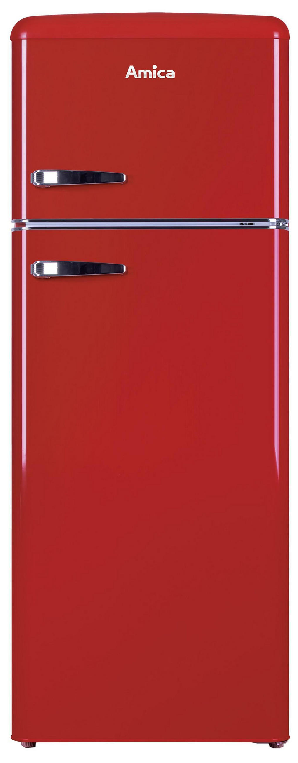 KÜHL-GEFRIER-KOMBINATION KGC15630R  - Rot, Basics, Metall (55/144/61,5cm) - Amica
