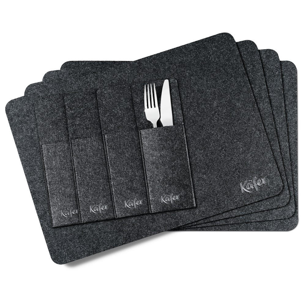 ÉTKEZŐALÁTÉT 45/32 cm textil  - antracit, Basics, textil (45/32cm) - Käfer