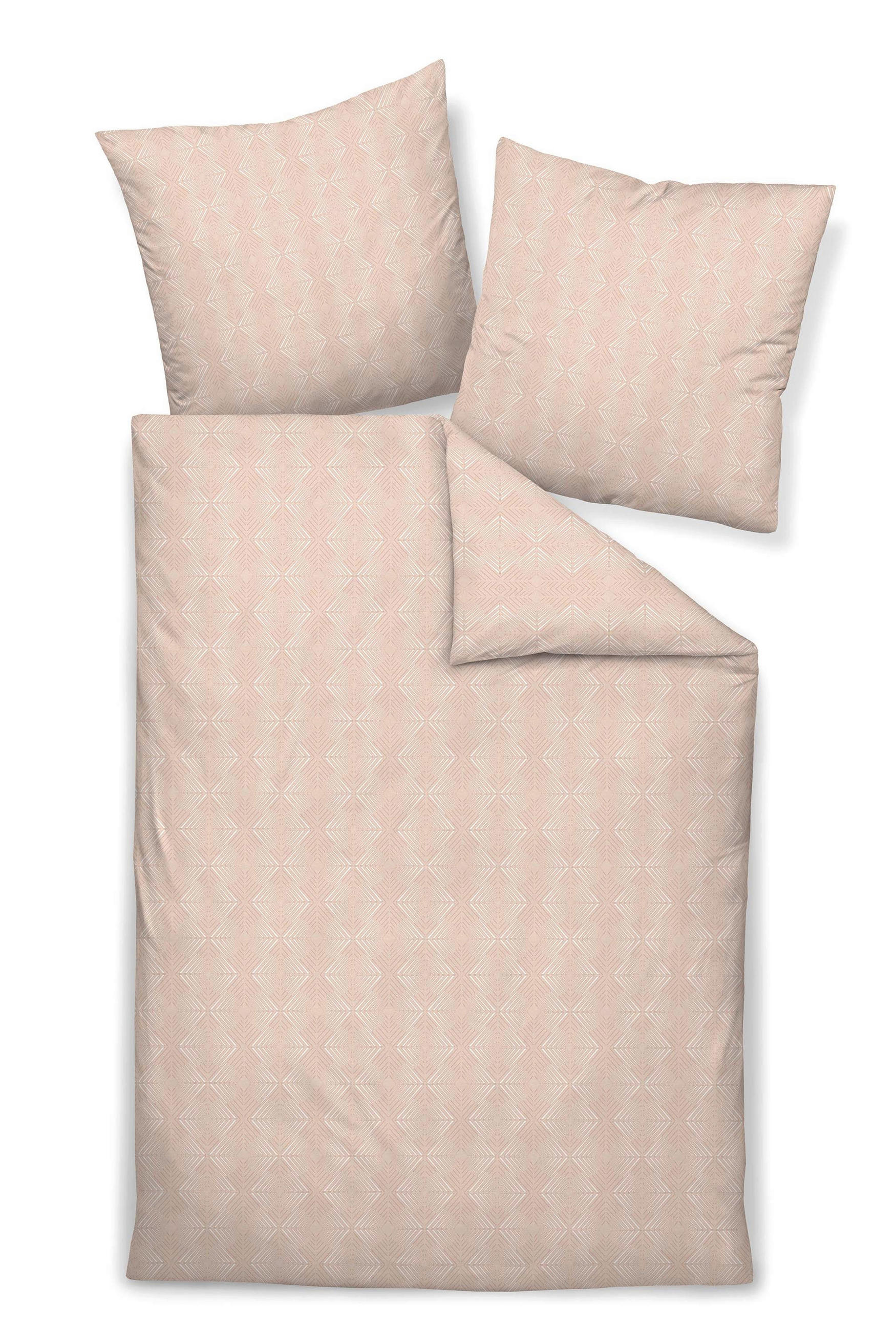 BETTWÄSCHE Milano Makosatin 155/220 cm  - Koralle/Naturfarben, Basics, Textil (155/220cm) - Janine