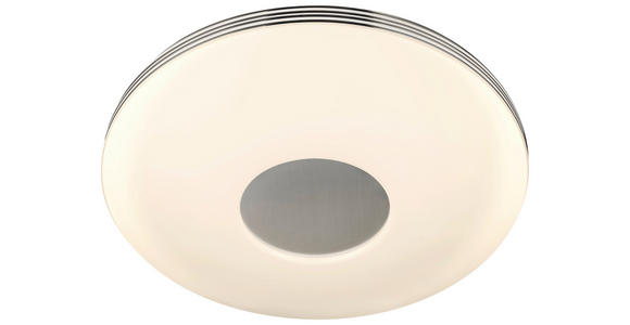 LED-DECKENLEUCHTE 34/10 cm - Chromfarben/Weiß, Basics, Kunststoff/Metall (34/10cm) - Novel