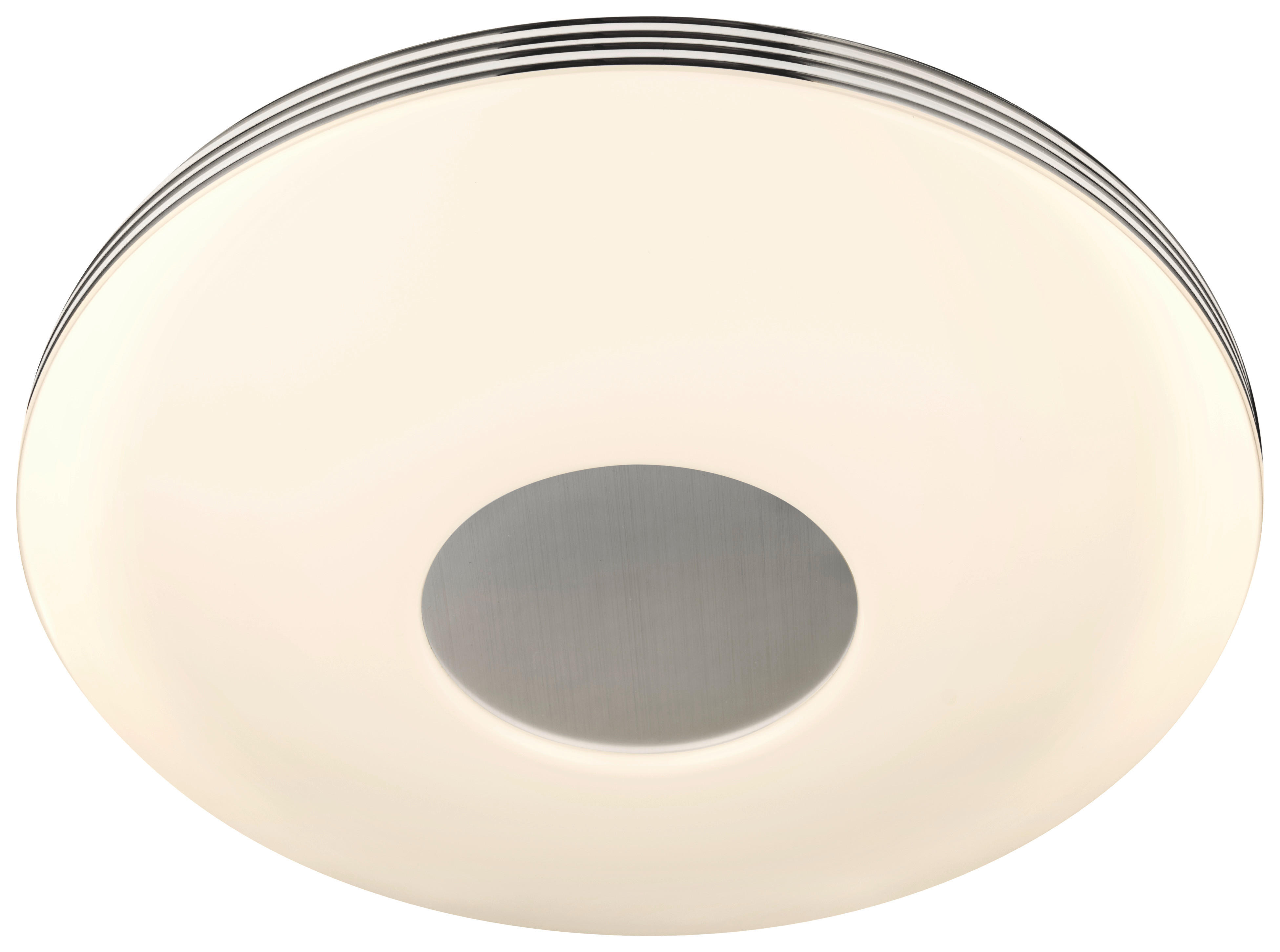 LED STROPNÁ LAMPA, 34 cm - biela/chrómová, Basics, kov/plast (34cm) - Novel