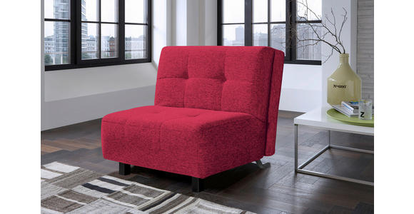 SCHLAFSESSEL Juice in Flachgewebe Rot  - Rot/Naturfarben, Design, Holz/Textil (85/92/102cm) - Novel