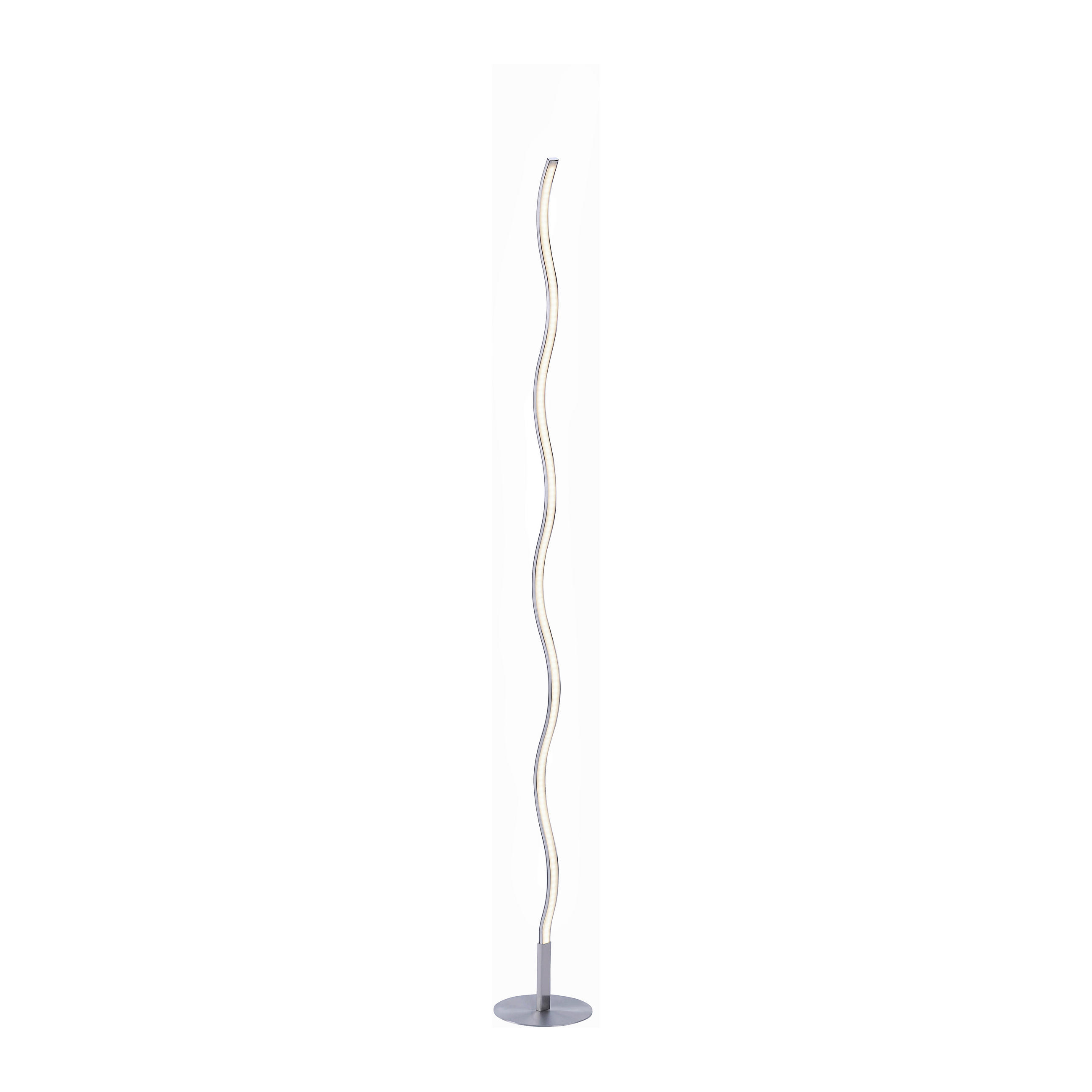LED-STEHLEUCHTE Wave 14/14/120 cm   - Silberfarben, Design, Metall (14/14/120cm)