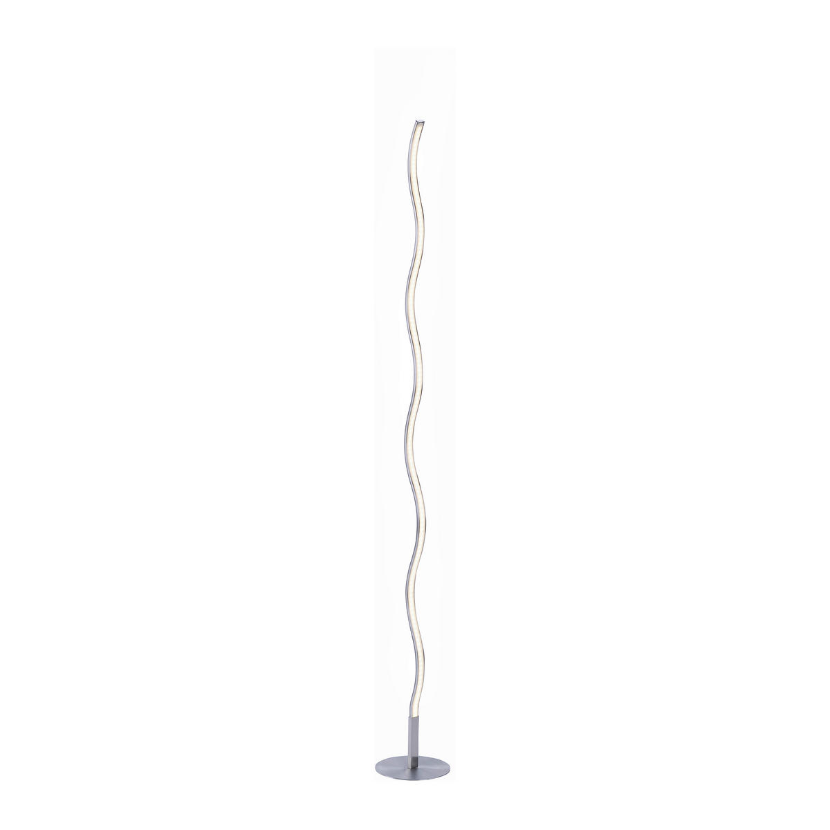 LED-STEHLEUCHTE Wave 14/14/120 cm   - Silberfarben, Design, Metall (14/14/120cm)