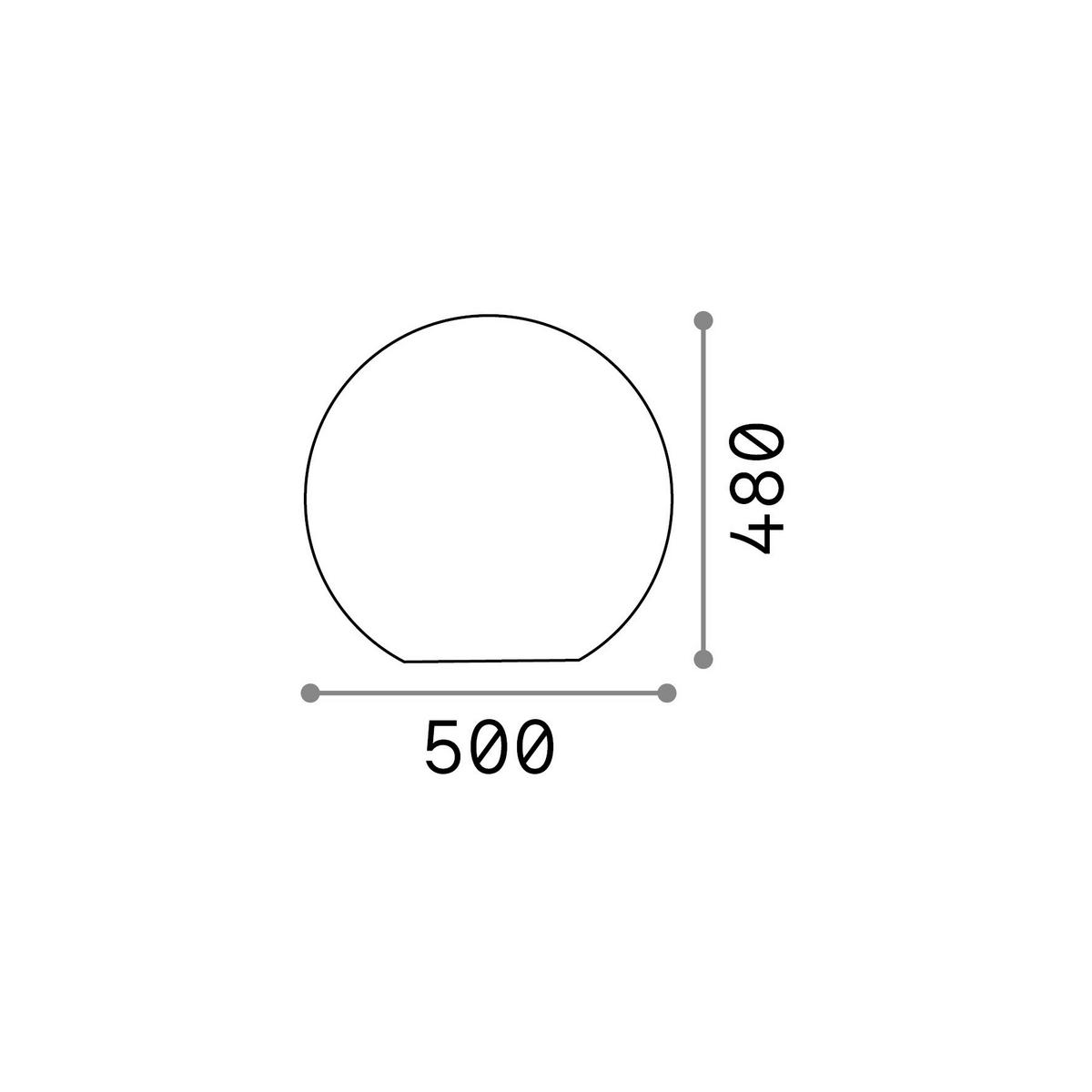 AUßENLEUCHTE 50/48 cm   - Weiß, KONVENTIONELL, Kunststoff (50/48cm) - Ideal Lux