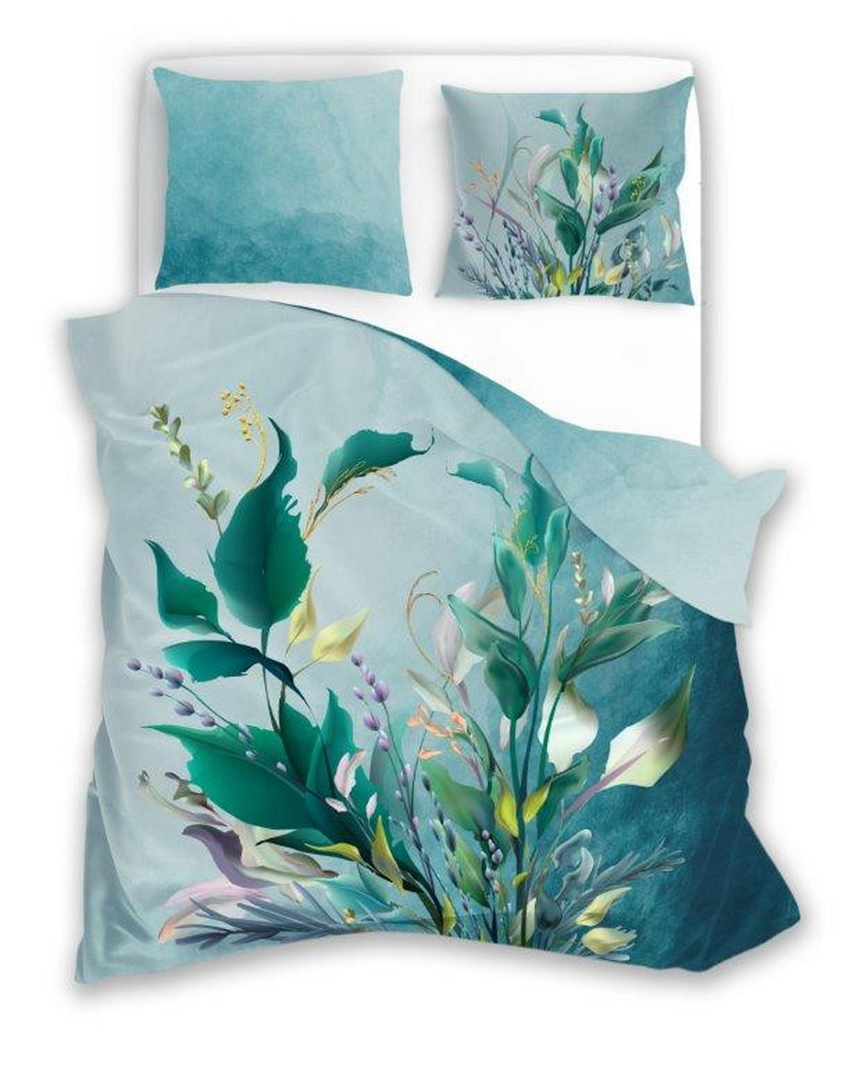 POSTELJINA SA DVA LICA 200/200 cm saten zelena  - zelena, Osnovno, tekstil (200/200cm) - Esposa