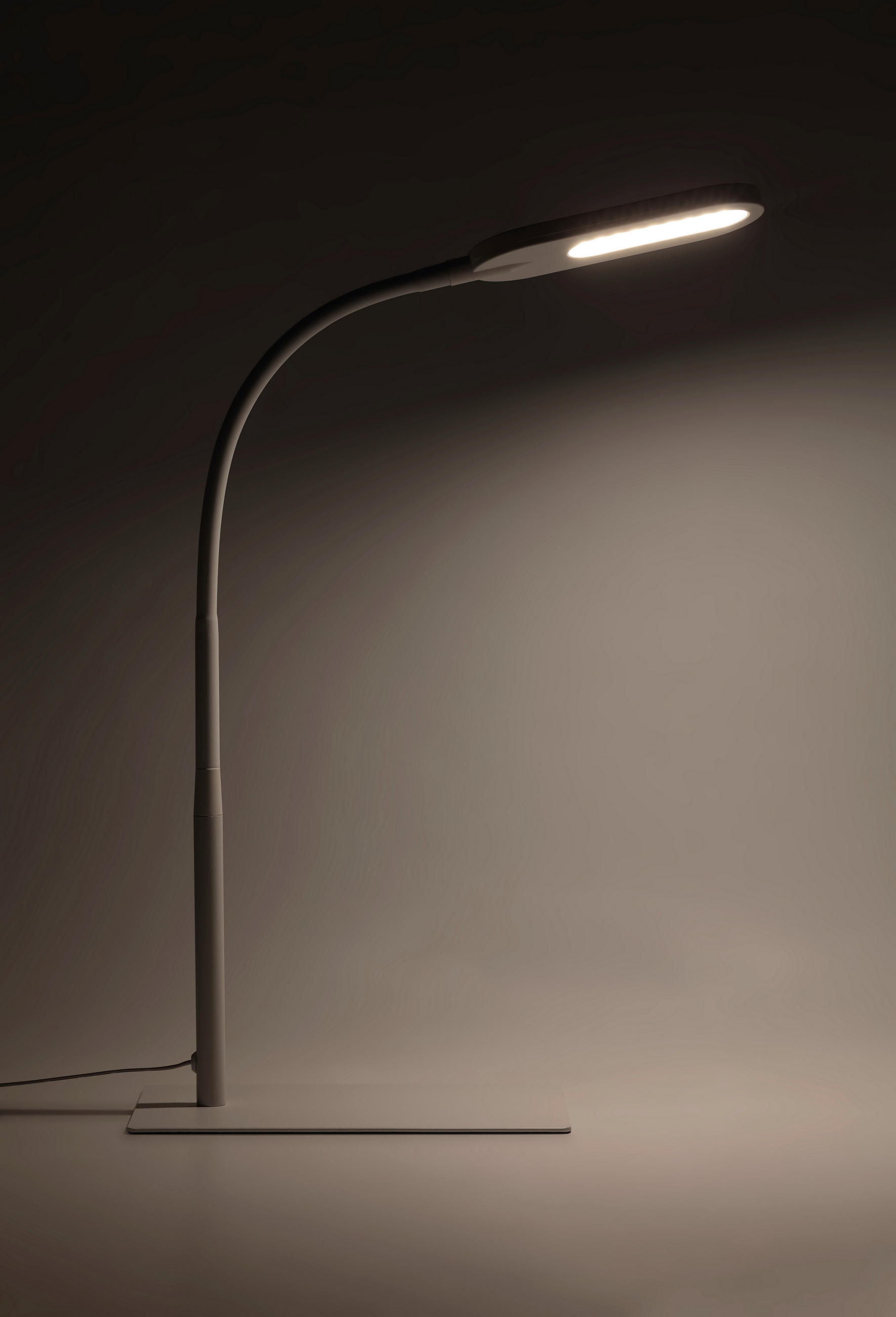 LED-TISCHLEUCHTE - Weiss, Basics, Kunststoff/Metall (37,5/15/43,5cm) - Novel
