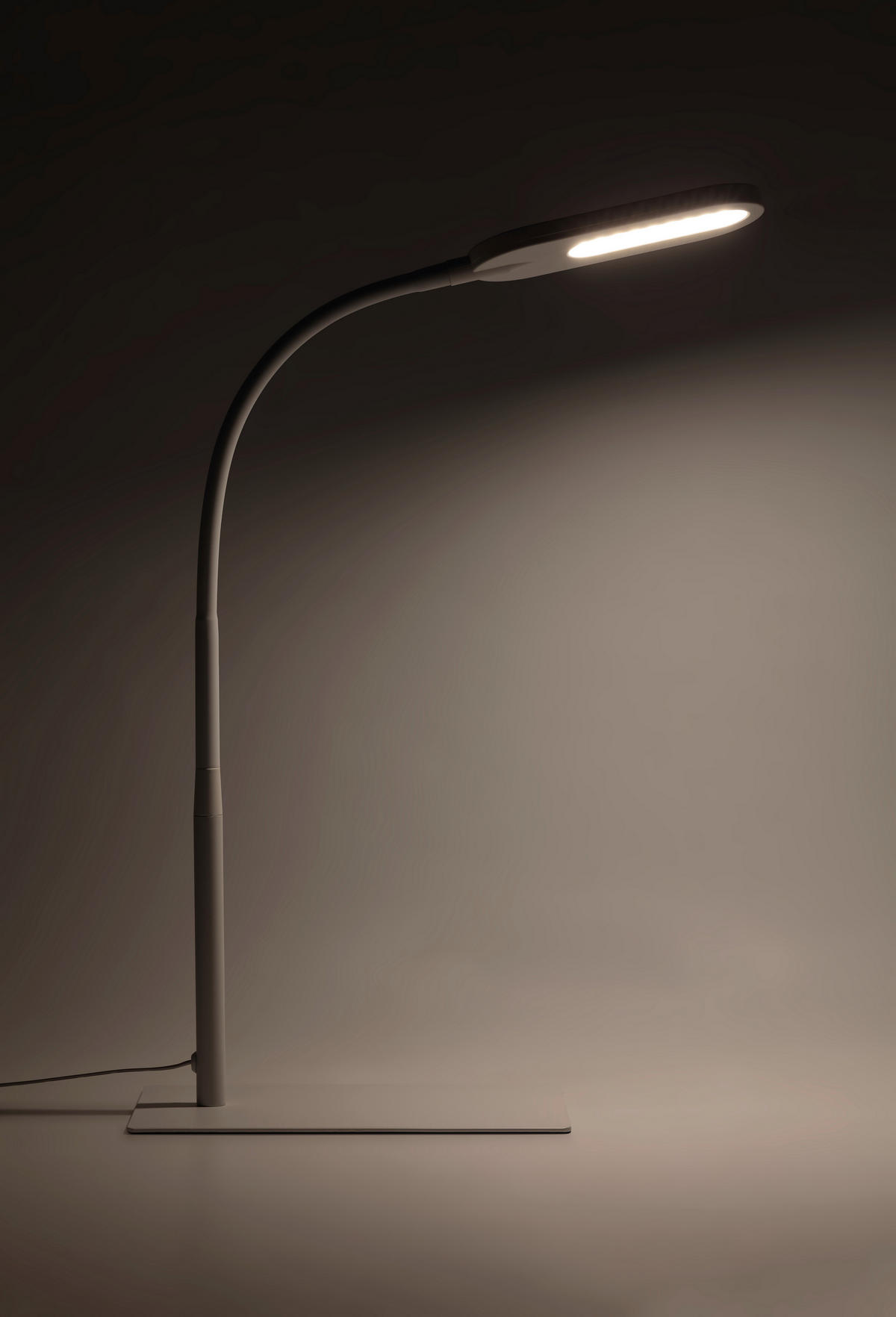 LED-TISCHLEUCHTE - Weiss, Basics, Kunststoff/Metall (37,5/15/43,5cm) - Novel