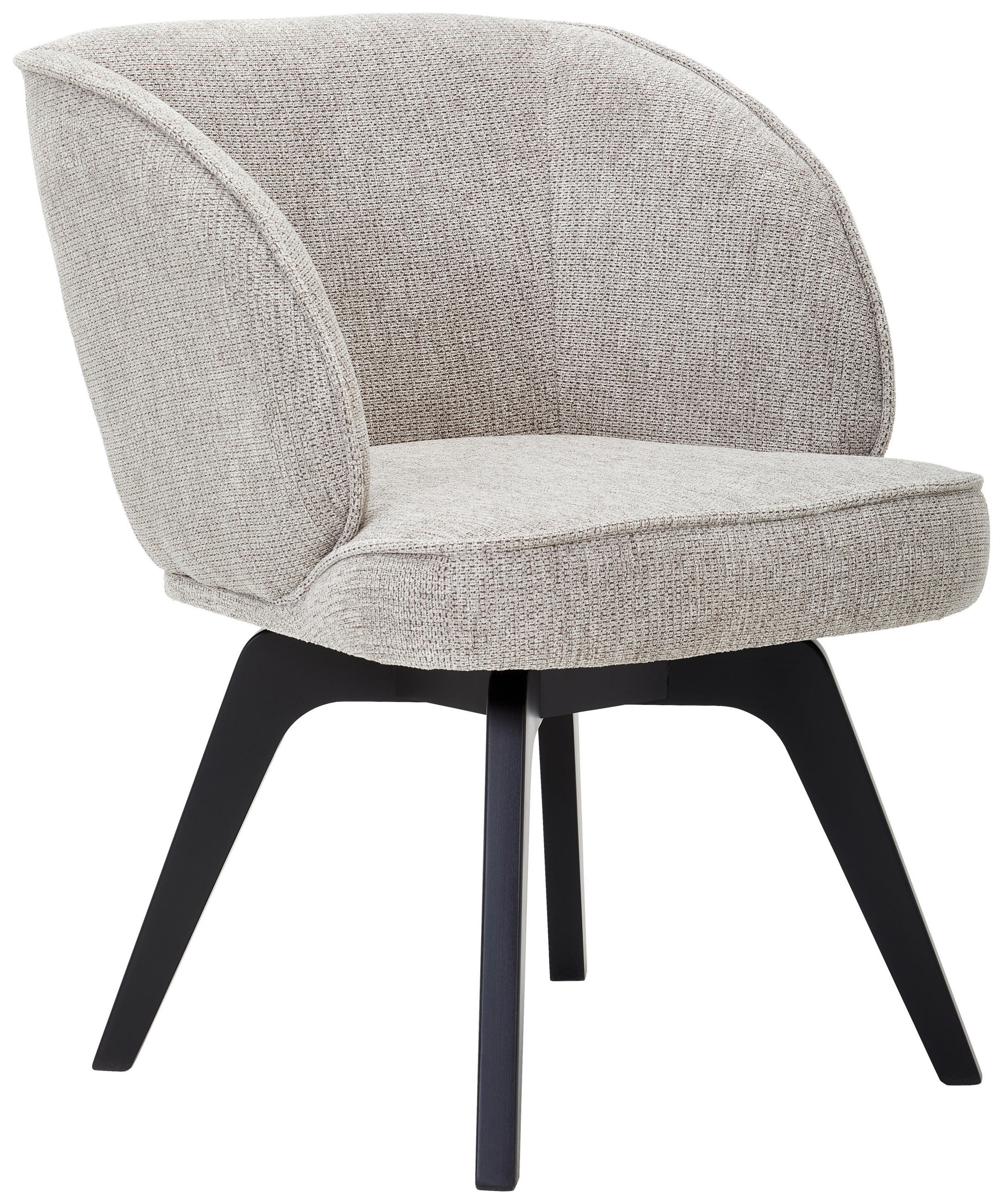 ARMLEHNSTUHL  in Webstoff  - Schwarz/Cappuccino, Design, Holz/Textil (63/83/62cm) - Novel