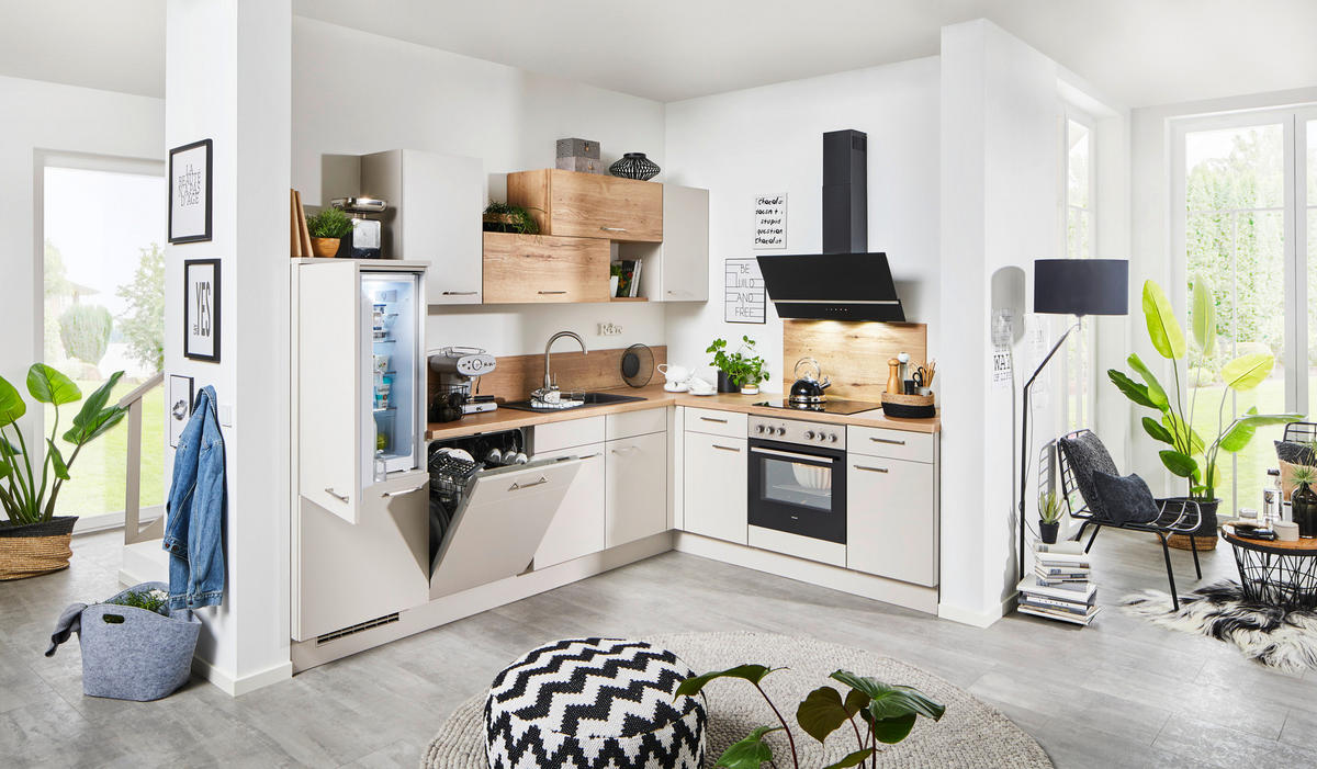 EINBAUKÜCHE   - Grau, Design, Holzwerkstoff - Celina