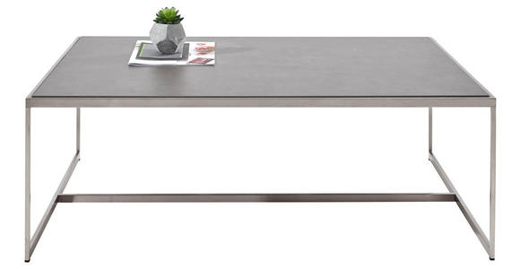 COUCHTISCH 100/70/35 cm quadratisch Schieferfarben  - Schieferfarben/Alufarben, Design, Keramik/Metall (100/70/35cm) - Dieter Knoll