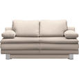 SCHLAFSOFA in Flachgewebe Sandfarben  - Sandfarben/Chromfarben, Design, Textil/Metall (194/96/86cm) - Novel