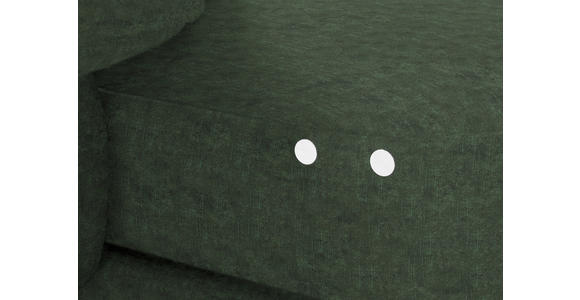 ECKSOFA in Velours Olivgrün 180/310 cm - Schwarz/Olivgrün, Design, Textil/Metall (180/310cm) - Dieter Knoll