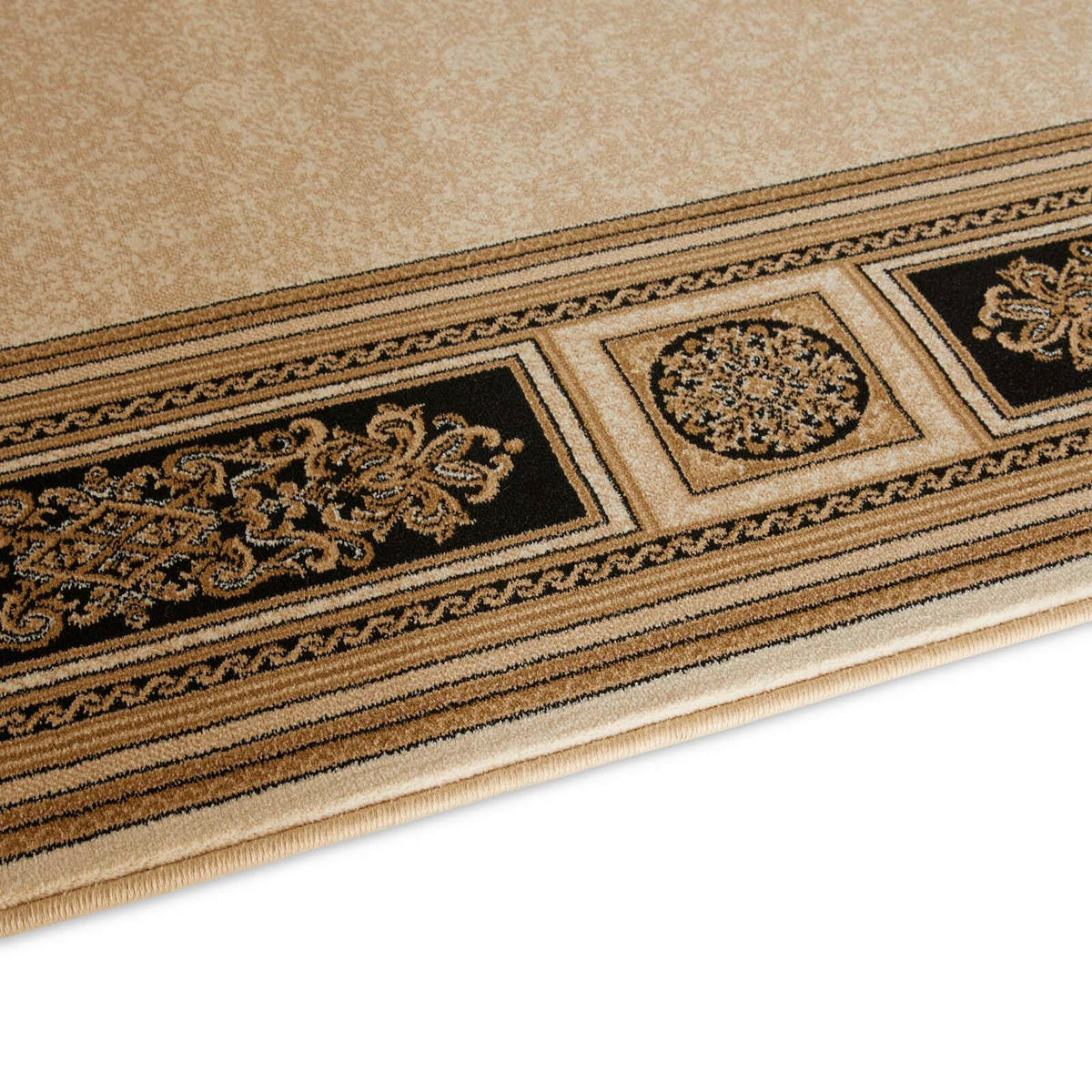 WEBTEPPICH 200/290 cm Schwarz, Goldfarben rechteckig  - Goldfarben/Schwarz, Basics, Textil (200/290cm) - Novel