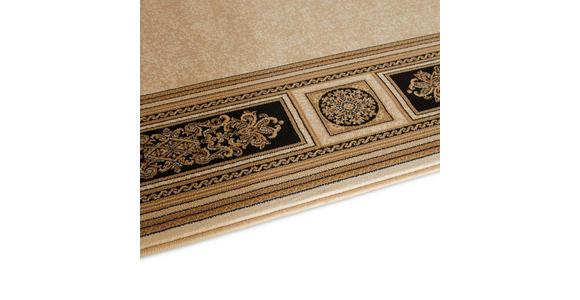 WEBTEPPICH 133/195 cm Schwarz, Goldfarben  - Goldfarben/Schwarz, Basics, Textil (133/195cm) - Novel