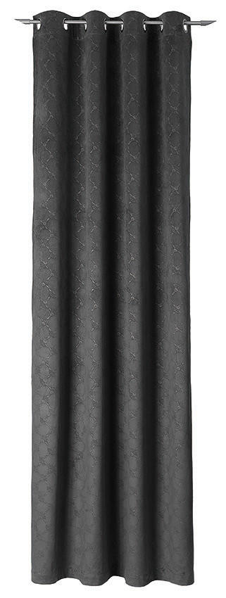 ÖSENSCHAL Emboss blickdicht 140/250 cm   - Anthrazit, Design, Textil (140/250cm) - Joop!