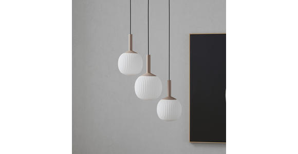 LED-HÄNGELEUCHTE 43/150 cm  - Weiß, Design, Glas/Metall (43/150cm) - Novel