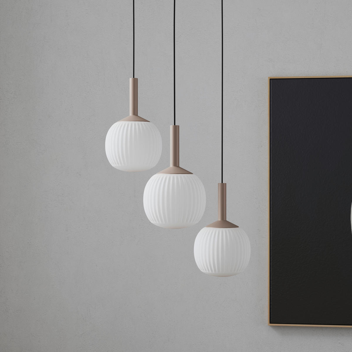 LED-HÄNGELEUCHTE 43/150 cm    - Weiss, Design, Glas/Metall (43/150cm) - Novel