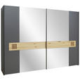 SCHLAFZIMMER Eichefarben, Schieferfarben  - Schieferfarben/Eichefarben, Design, Holz/Textil (180/200cm) - Dieter Knoll