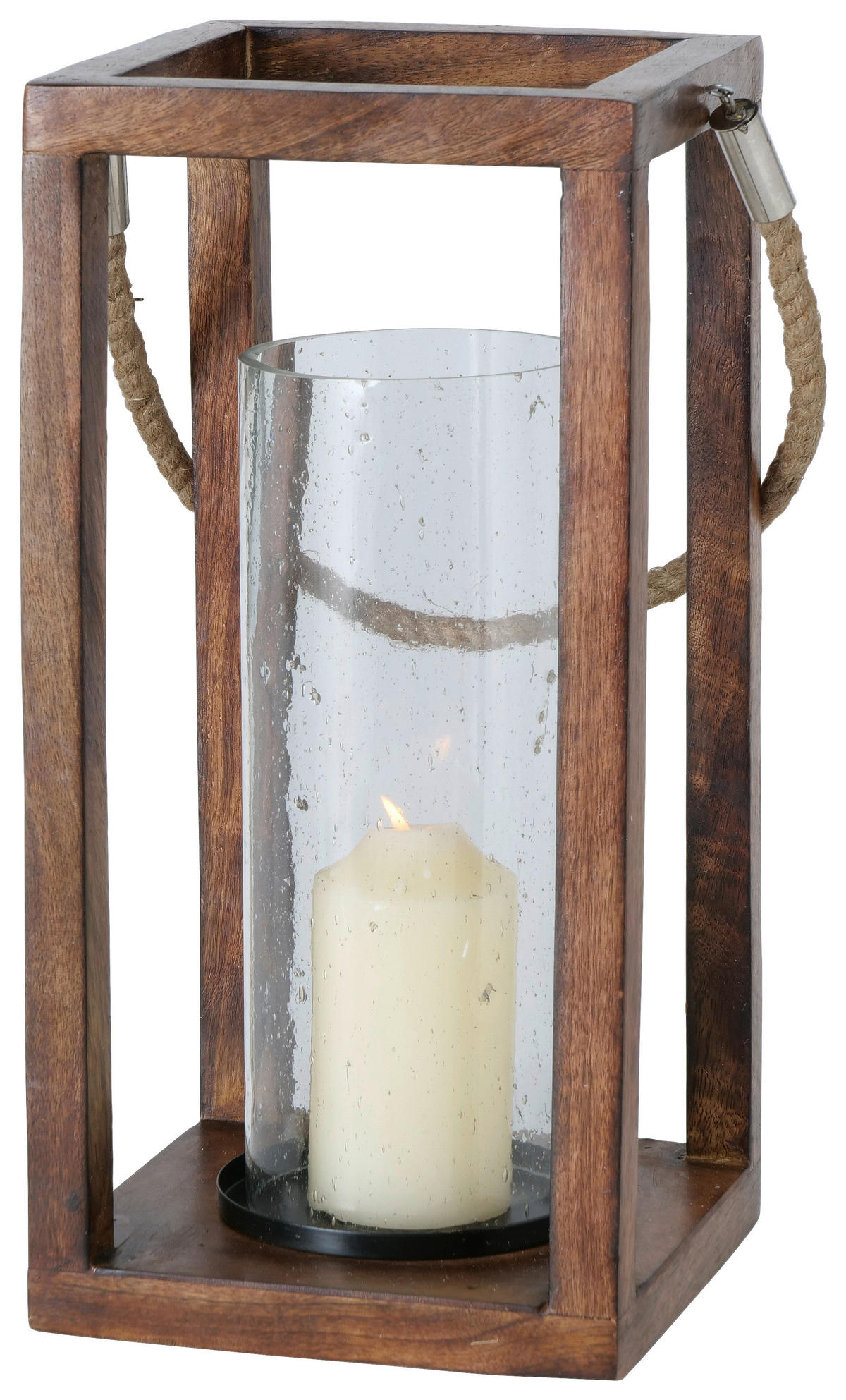 WINDLICHT  - Design, Glas/Holz (20/20/42cm) - Boltze Home