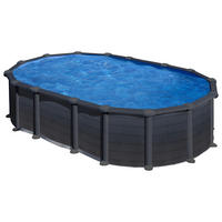 POOL SET GRE KITPROV6188GF 2021 634/399/132 cm  - Graphitfarben, Design, Metall (634/399/132cm) - Gre