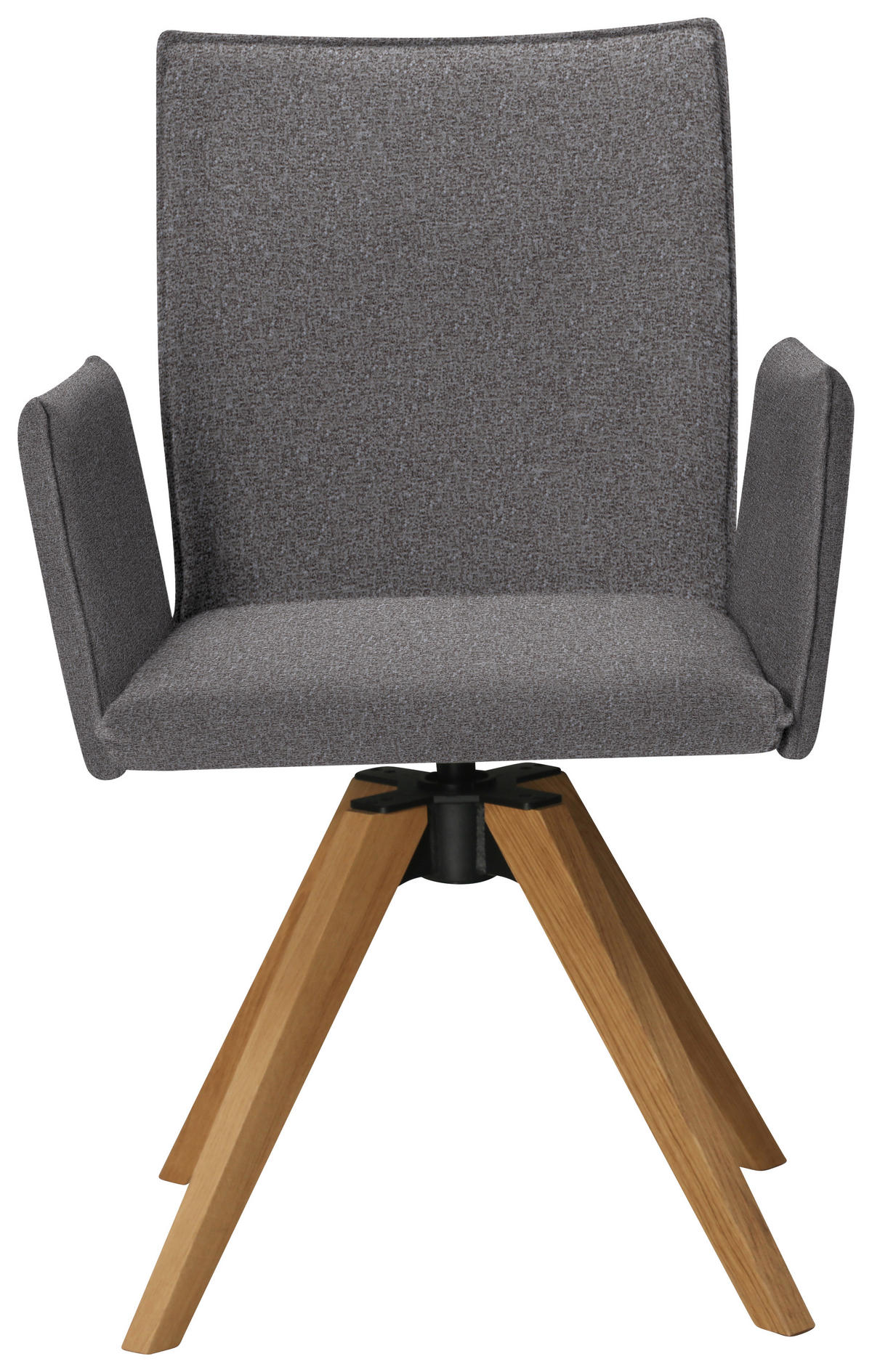 ARMLEHNSTUHL  in Samt  - Eichefarben/Grau, Konventionell, Holz/Textil (64/91/61cm) - Moderano