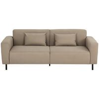 KÉTÜLÉSES KANAPÉ textil bézs  - bézs/fekete, Modern, textil/fém (204/76/79cm) - P & B